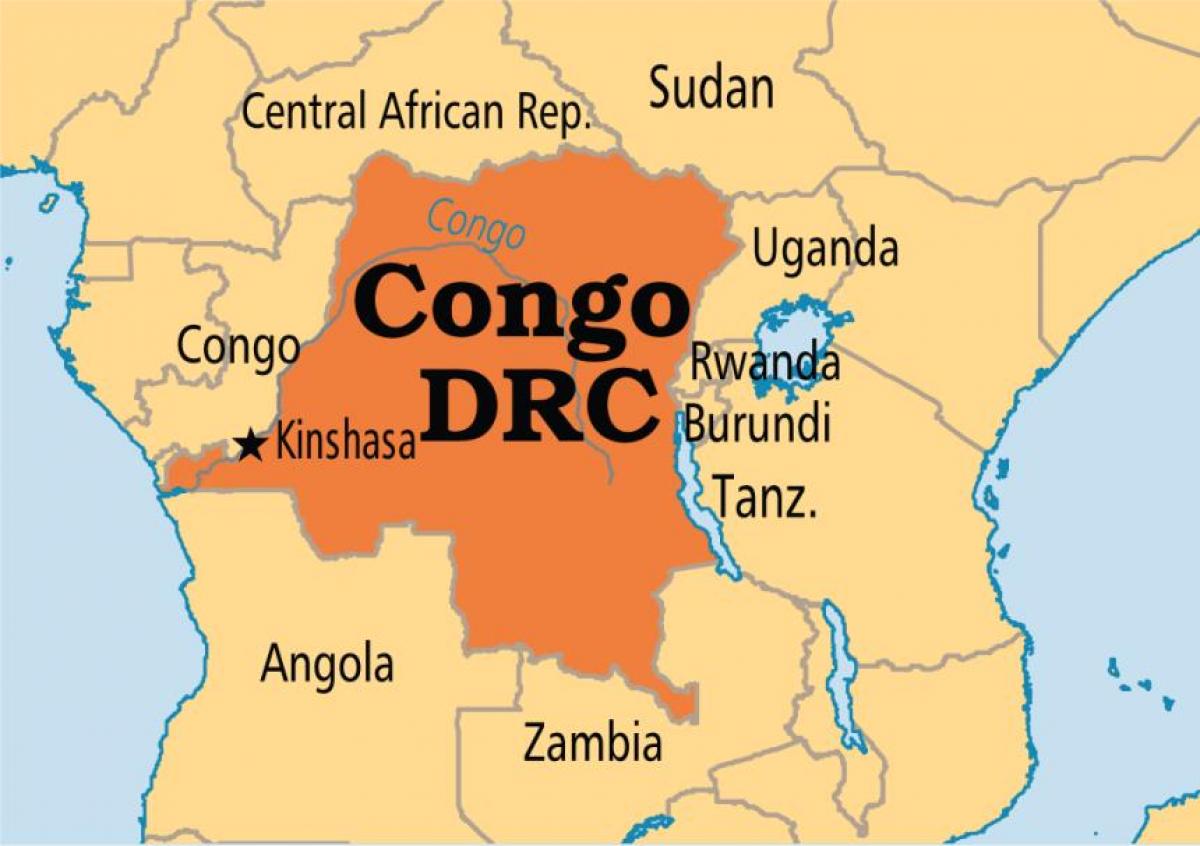 نقشه جمهوری دموکراتیک کنگو